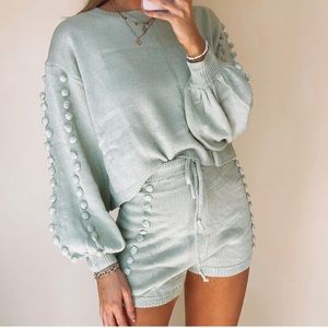 Green apple sweater set